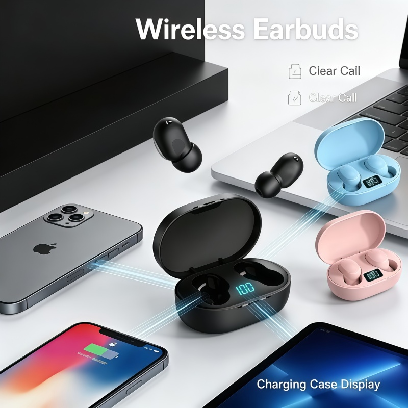 Noise Cancelling Headphone - 2026 신형 TWS E6S 폰 블루투스
