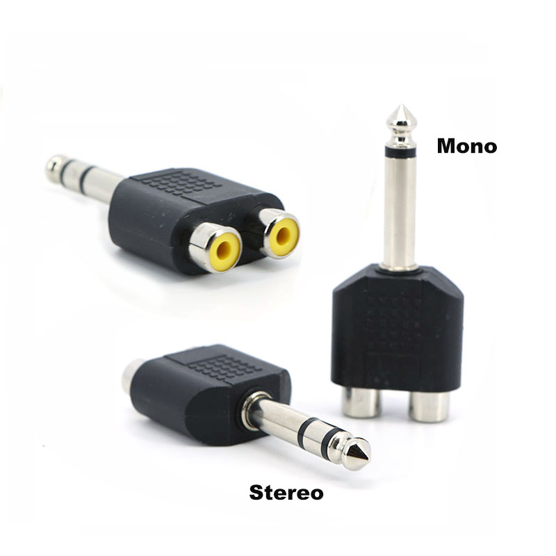 Audio Splitter Y - 6.35mm 6.5 오디오 모노 스테레오 1/4인치