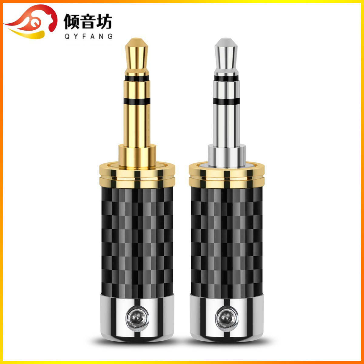 Audiophile Headphone Wired - QYFANG 3 극 스테레오 금속 어댑터,