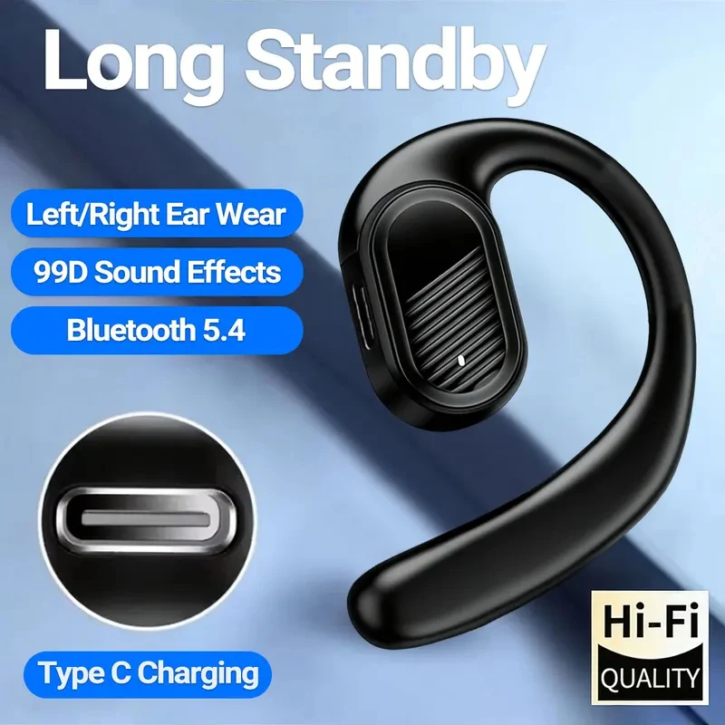 Bluetooth Headset On Ear - 블루투스 5.4 오픈형 무선 이어폰 좌우