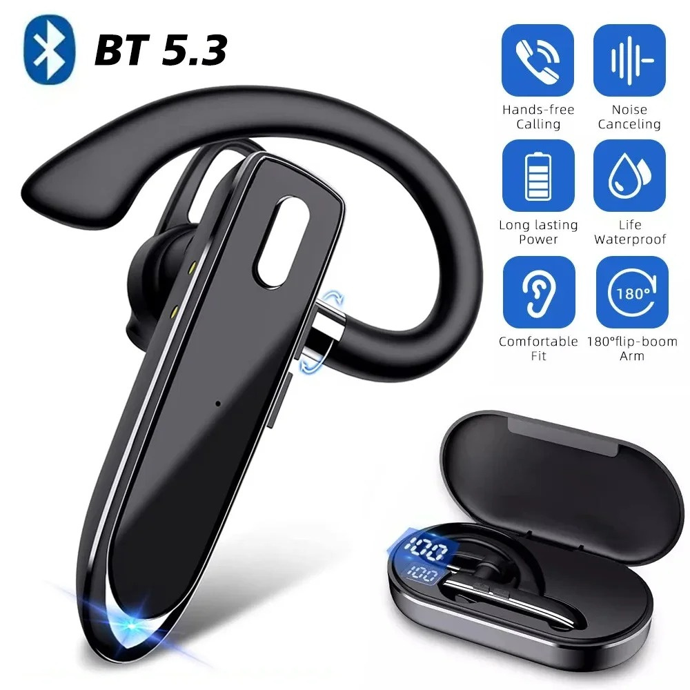 Bluetooth Headset On Ear - 마이크 이어폰이 장착된 무선 블루투스 헤드폰