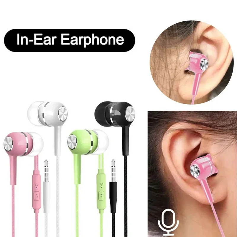 Wired Earphone Mic - 1/2/3/4Pcs 3.5mm 유선 이어폰 인이어 헤드셋(HD