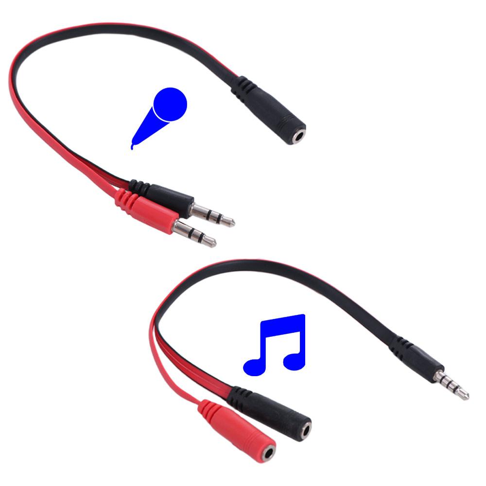 Earphone Splitter Jack - 헤드폰 이어폰 컴퓨터용 오디오 분배기 케이블,