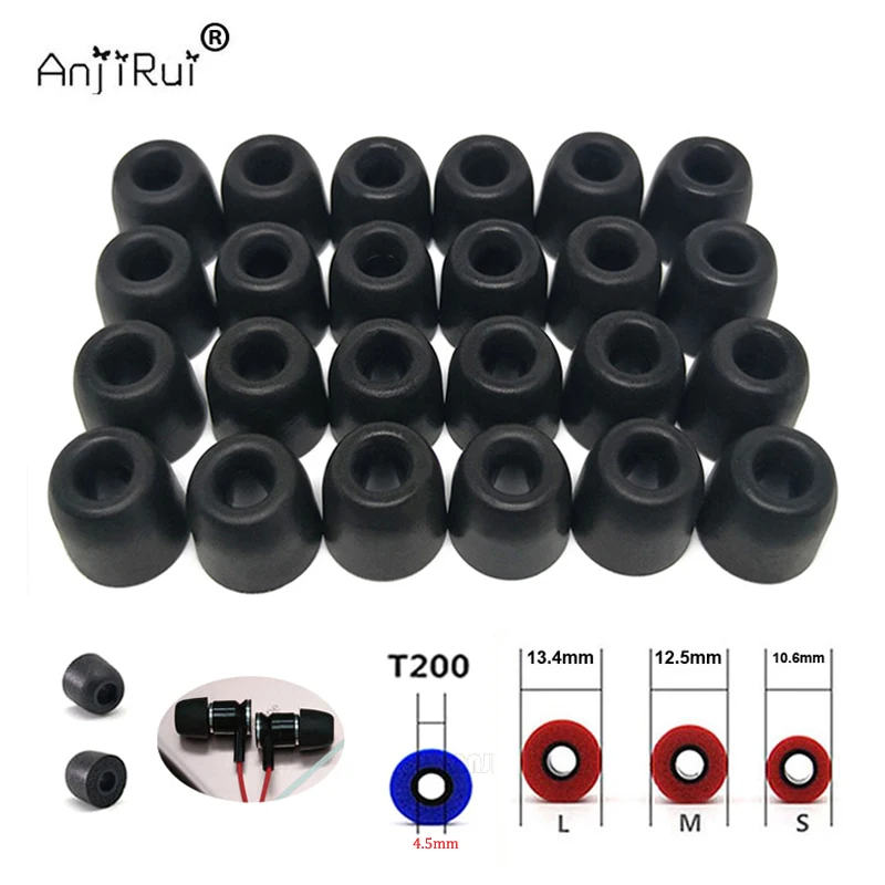 Earphone Foam Tip - 12쌍 ANJIRUI 인이어 이어폰용 메모리 폼