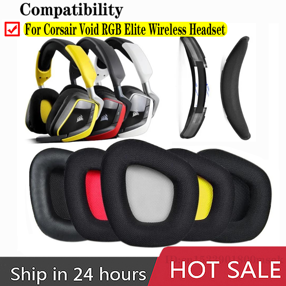 Gaming Headset Rgb - Corsair Void Pro Elite용 교체 이어패드,