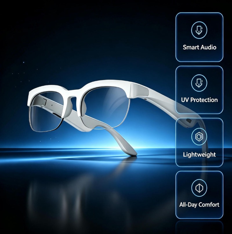 Bluetooth Headset On Ear - 2026 XG89 실시간 AI 번역 선글라스