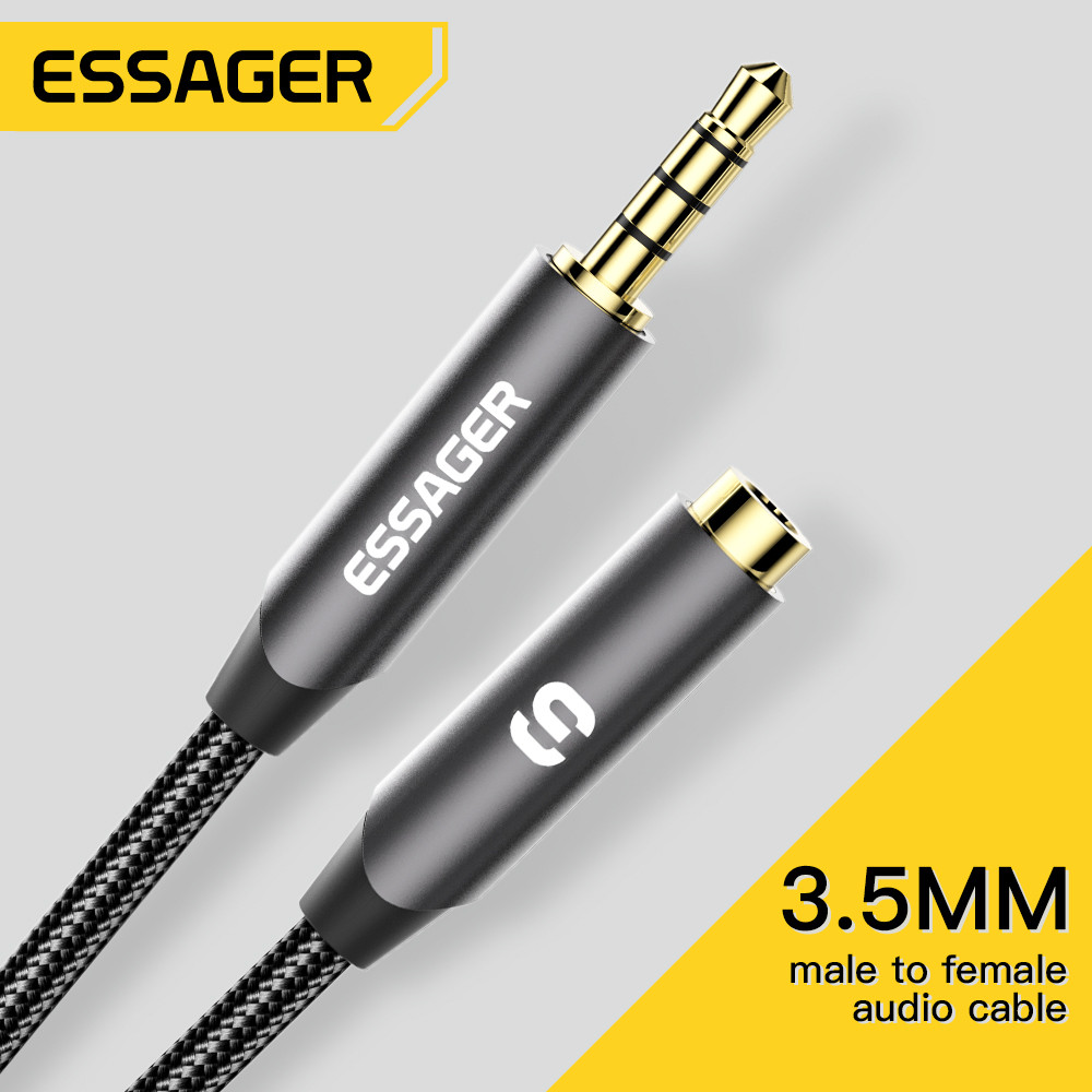 Earphone Splitter Jack - ESSAGER 헤드폰 익스텐션 케이블 잭, 3.5mm