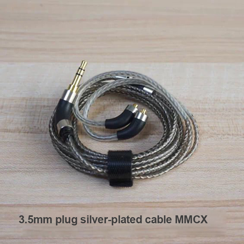 Audiophile Headphone Wired - MMCX 은도금 헤드폰 업그레이드 케이블, SE846/535/UE900,