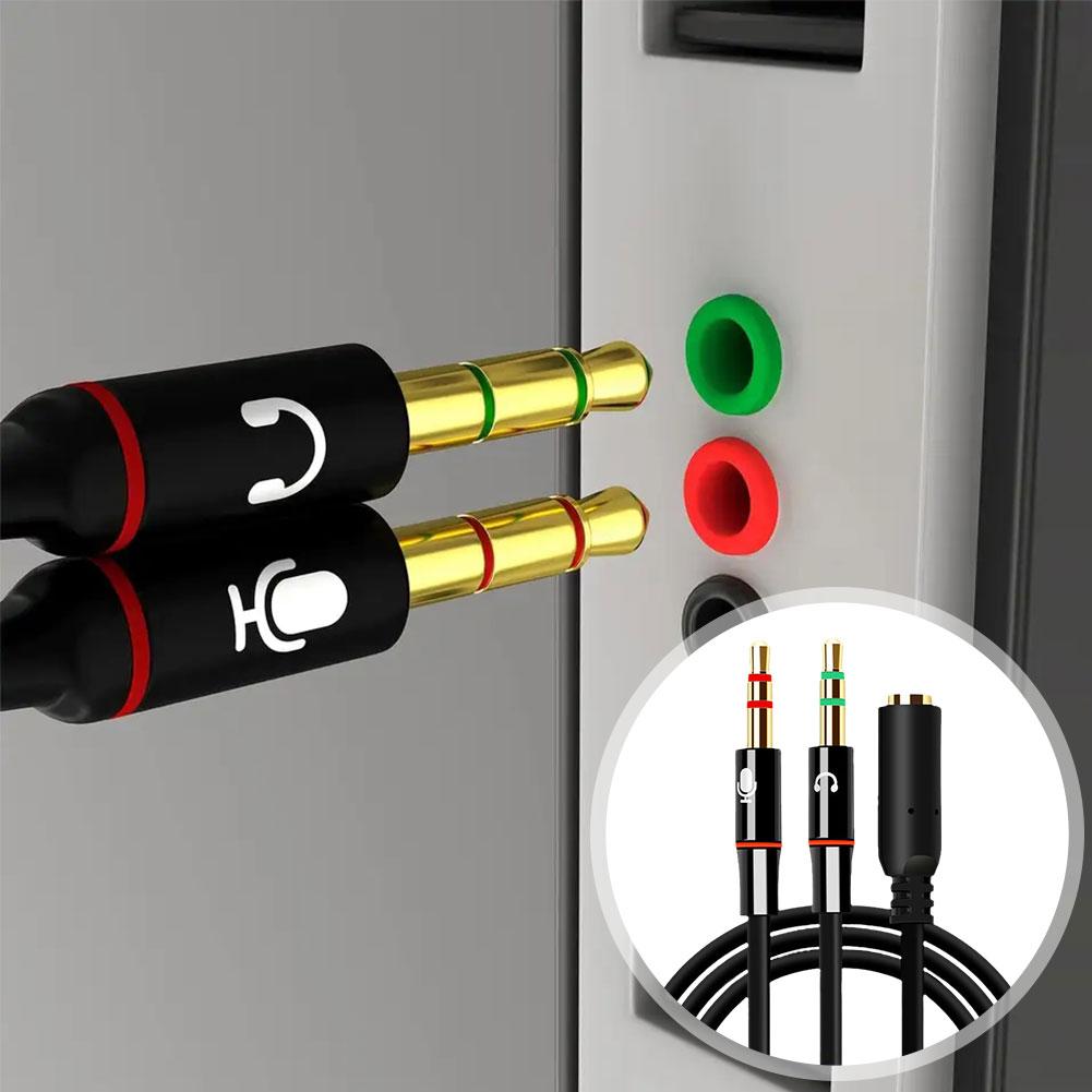 Audio Splitter Y - 컴퓨터용 헤드폰 마이크 오디오 컨버터 분배기