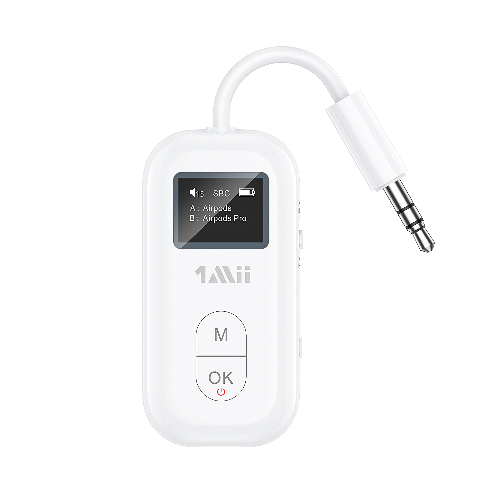 Bluetooth Adapter Receiver - 1Mii 항공기용 3.5mm AUX 블루투스 어댑터
