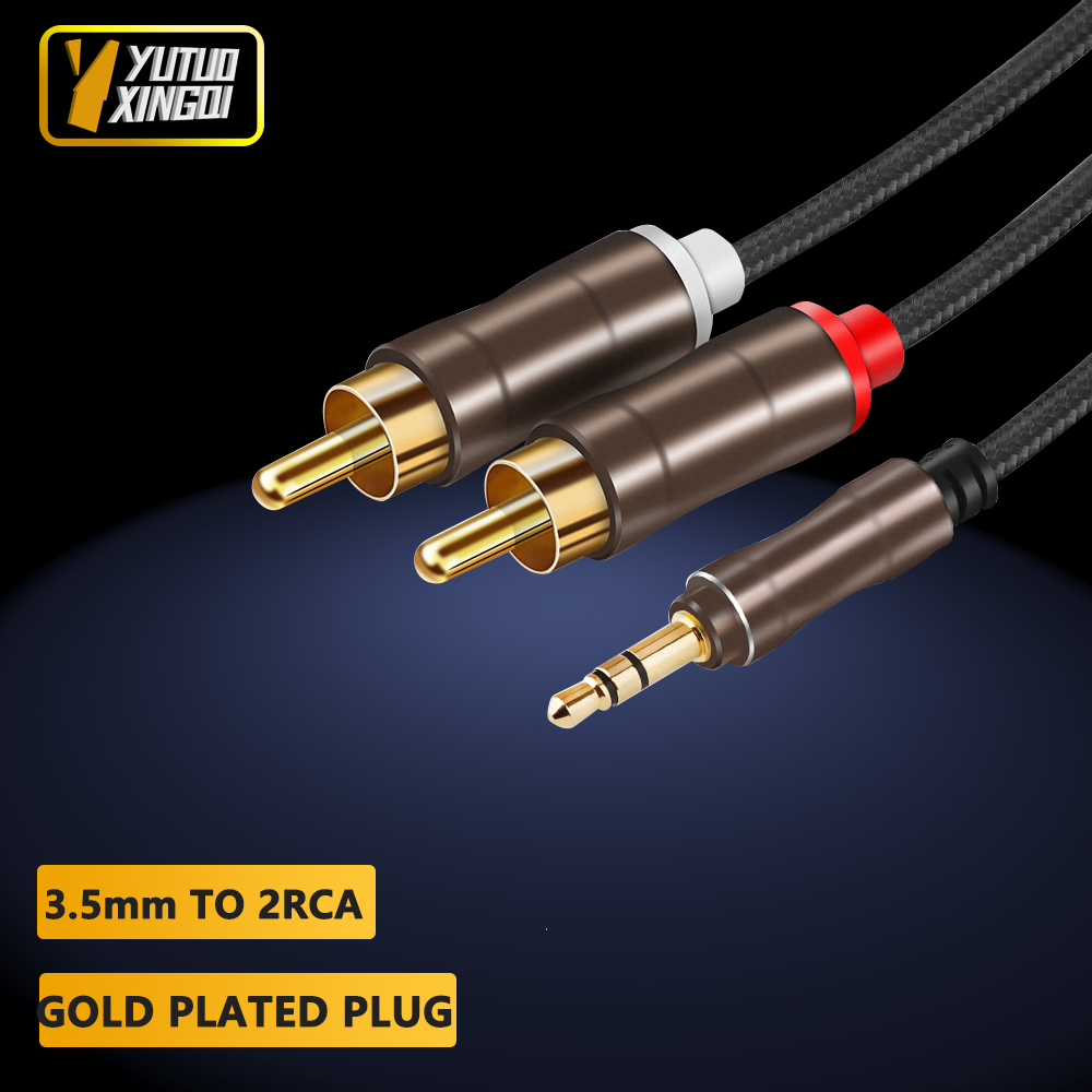 Cable Extension 3.5 - 3.5mm ~ 2RCA 이중 로터스 오디오