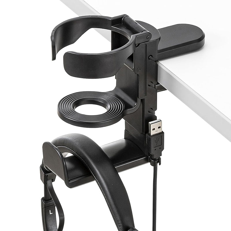 Headphone Stand Desk - 헤드폰 걸이가 있는 책상 컵 홀더,