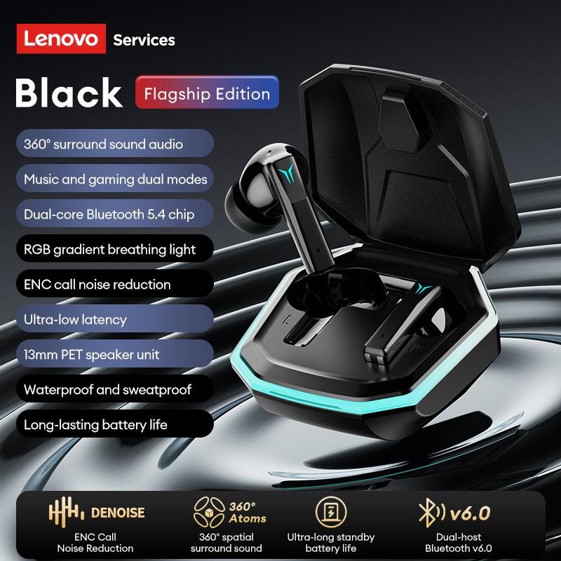 레노버 GT105 게이밍 무선 이어버드 블루투스6.0  - Gaming Headset Rgb 리뷰 및 가격