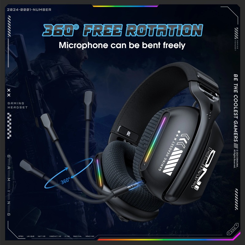 ONIKUMA GT808 무선 게임용 헤드셋 트라이 모 - Gaming Headset Rgb 리뷰 및 가격