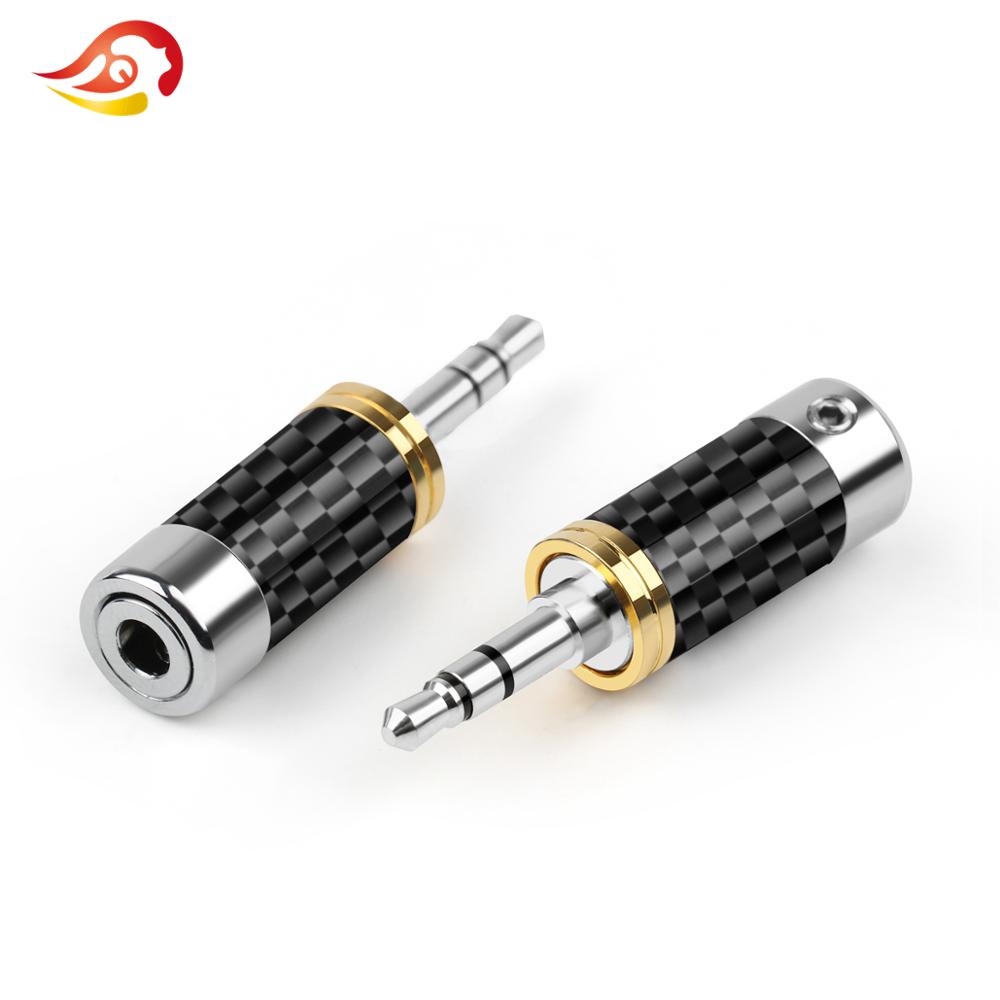 QYFANG 3 극 스테레오 금속 어댑터, 탄소 섬유  - Audiophile Headphone Wired 리뷰 및 가격