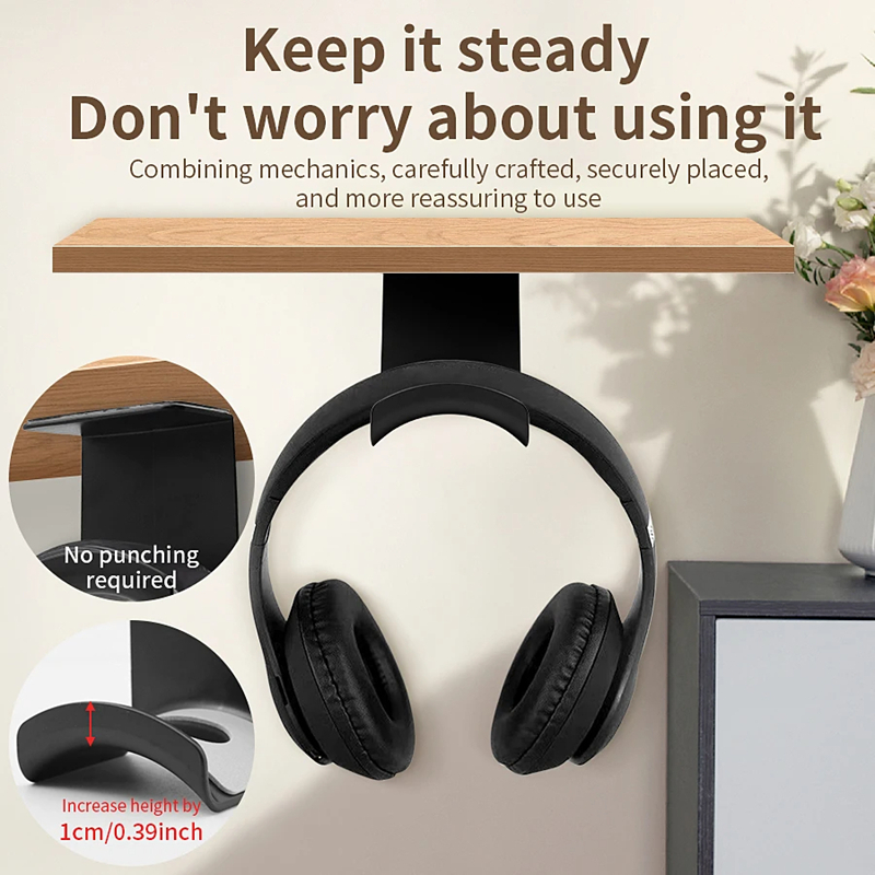 범용 헤드폰 스탠드 접착식 플라스틱 벽걸이형 헤드셋 거 - Headphone Stand Desk 리뷰 및 가격