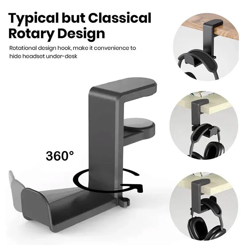 유니버설 데스크탑 360 °   회전식 헤드폰 스탠드  - Headphone Stand Desk 리뷰 및 가격