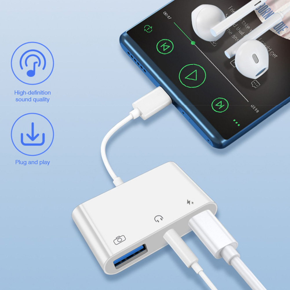 3 in 1 타입 C to 3.5mm 잭 이어폰 오디오 - Earphone Splitter Jack 리뷰 및 가격