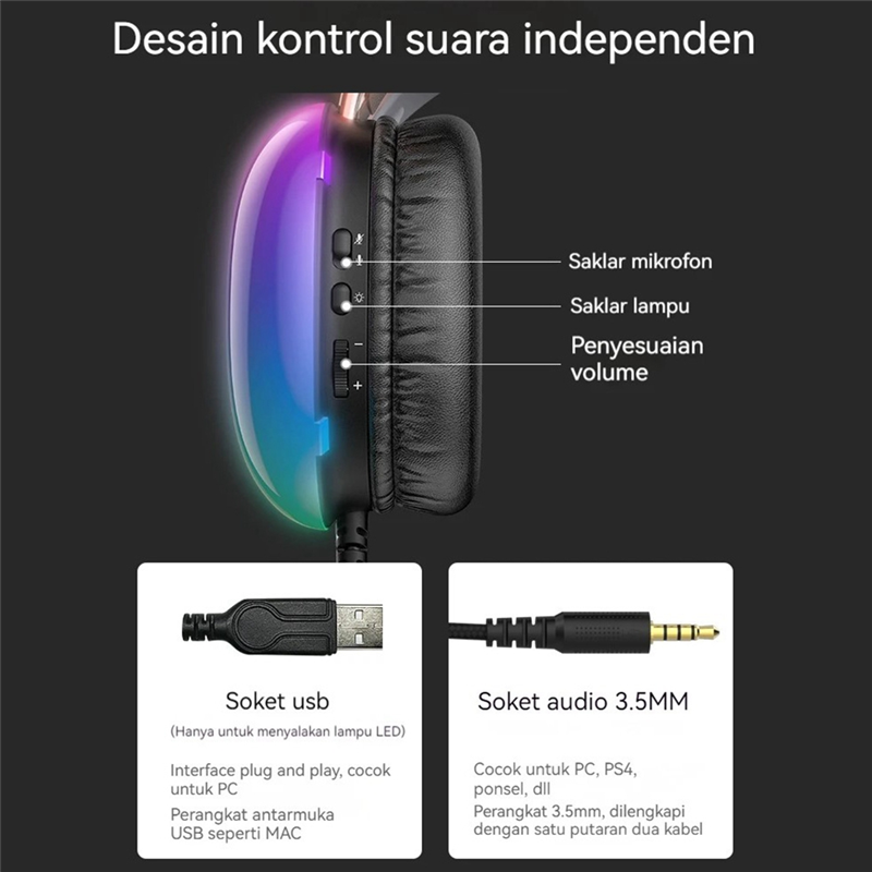 RGB 동적 조명이 포함된 Ingenious-ONIKU - Gaming Headset Rgb 리뷰 및 가격