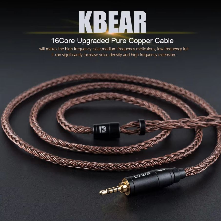 KBEAR 16 코어 2핀 IEM 헤드폰 케이블, 업그 - In Ear Monitor Iem 리뷰 및 가격