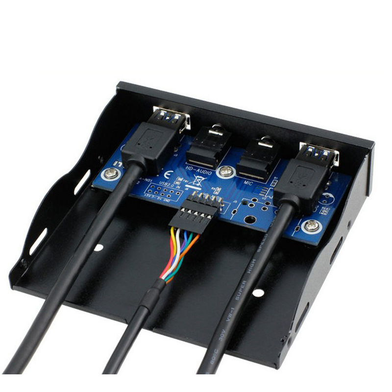 PC용 전면 패널 브래킷 어댑터, USB 3.0 허브  - Earphone Splitter Jack 리뷰 및 가격