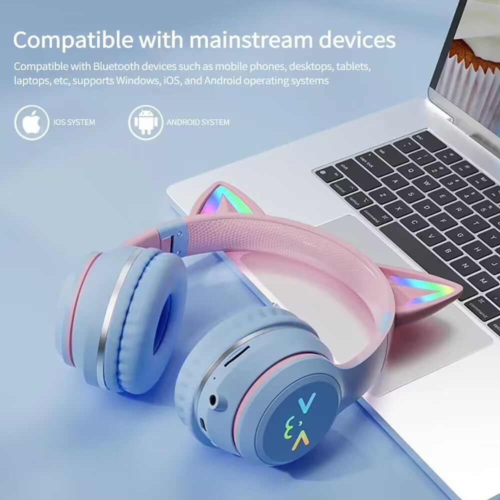 RGB 글로우 이어폰 무선 이어 버드 5.3 고양이 귀 - Gaming Headset Rgb 리뷰 및 가격