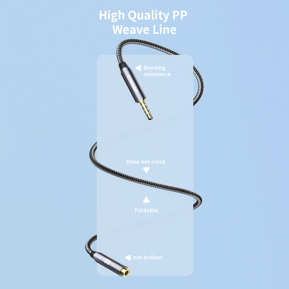 ESSAGER 헤드폰 익스텐션 케이블 잭, 3.5mm  - Earphone Splitter Jack 리뷰 및 가격