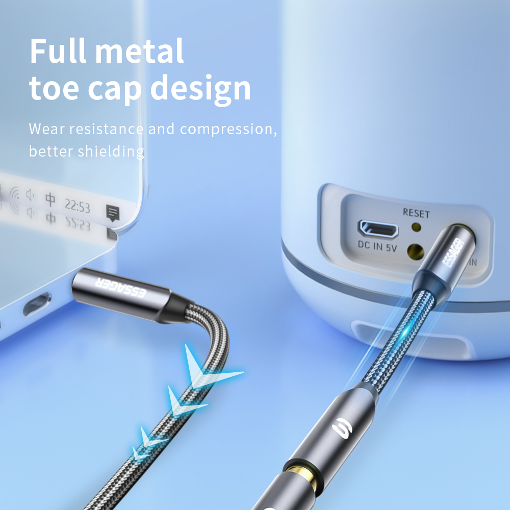 ESSAGER 헤드폰 익스텐션 케이블 잭, 3.5mm  - Earphone Splitter Jack 리뷰 및 가격