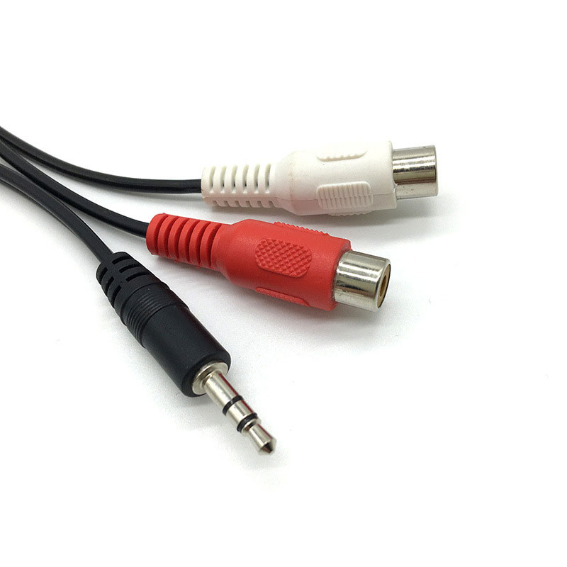 3.5 잭 남성 2RCA 2AV 여성 변환기 케이블 스 - Earphone Splitter Jack 리뷰 및 가격