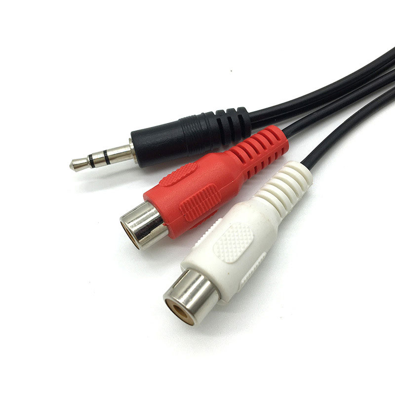 3.5 잭 남성 2RCA 2AV 여성 변환기 케이블 스 - Earphone Splitter Jack 리뷰 및 가격