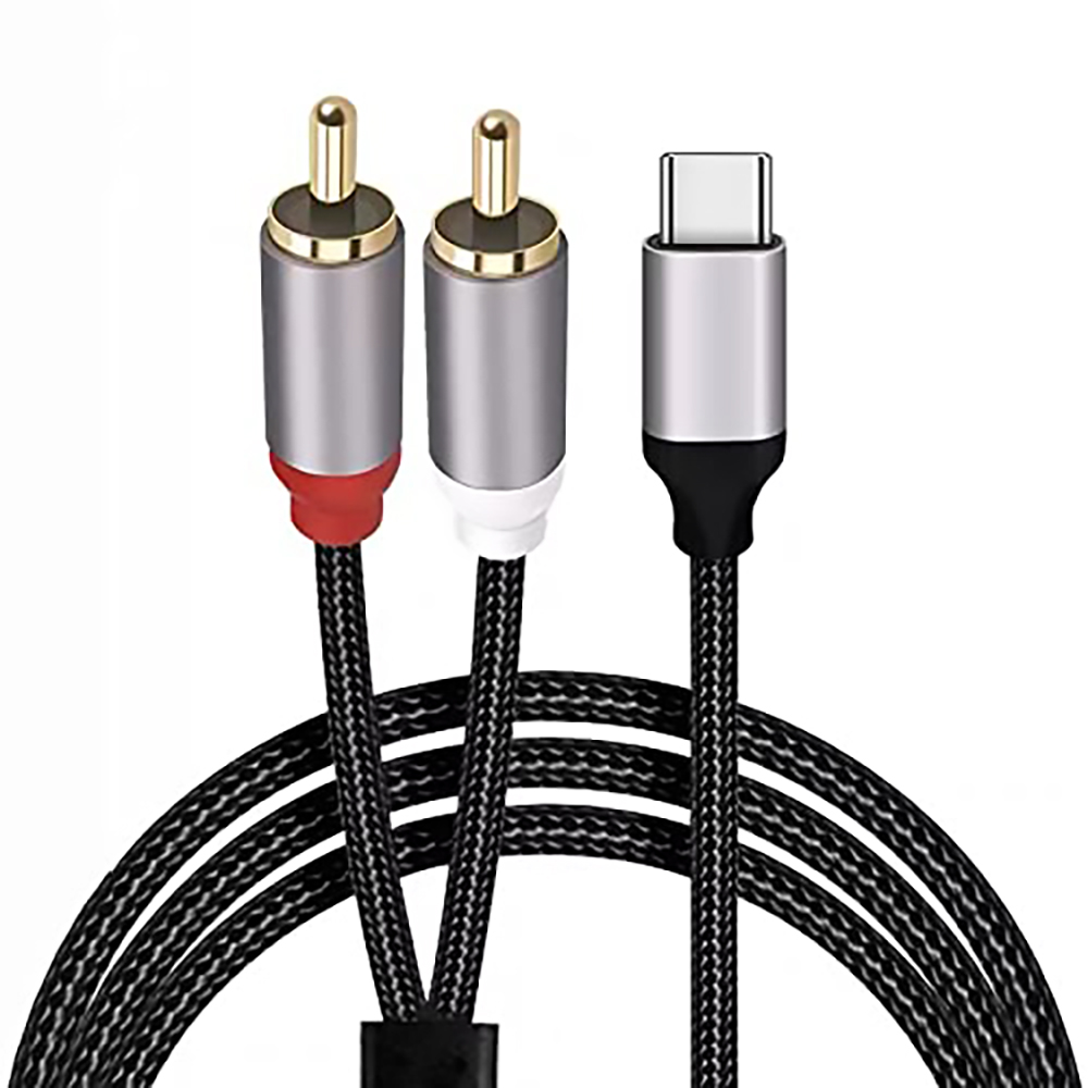 USB C - 2 RCA 오디오 케이블, Type-C  - Earphone Splitter Jack 리뷰 및 가격